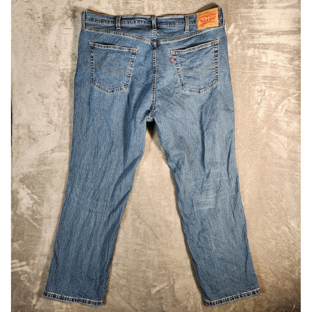 Levi's 541‎ Jeans Men's 42X30 (Tag 40X30) Blue Zip Up Straight Wide Leg - Picture 15 of 16